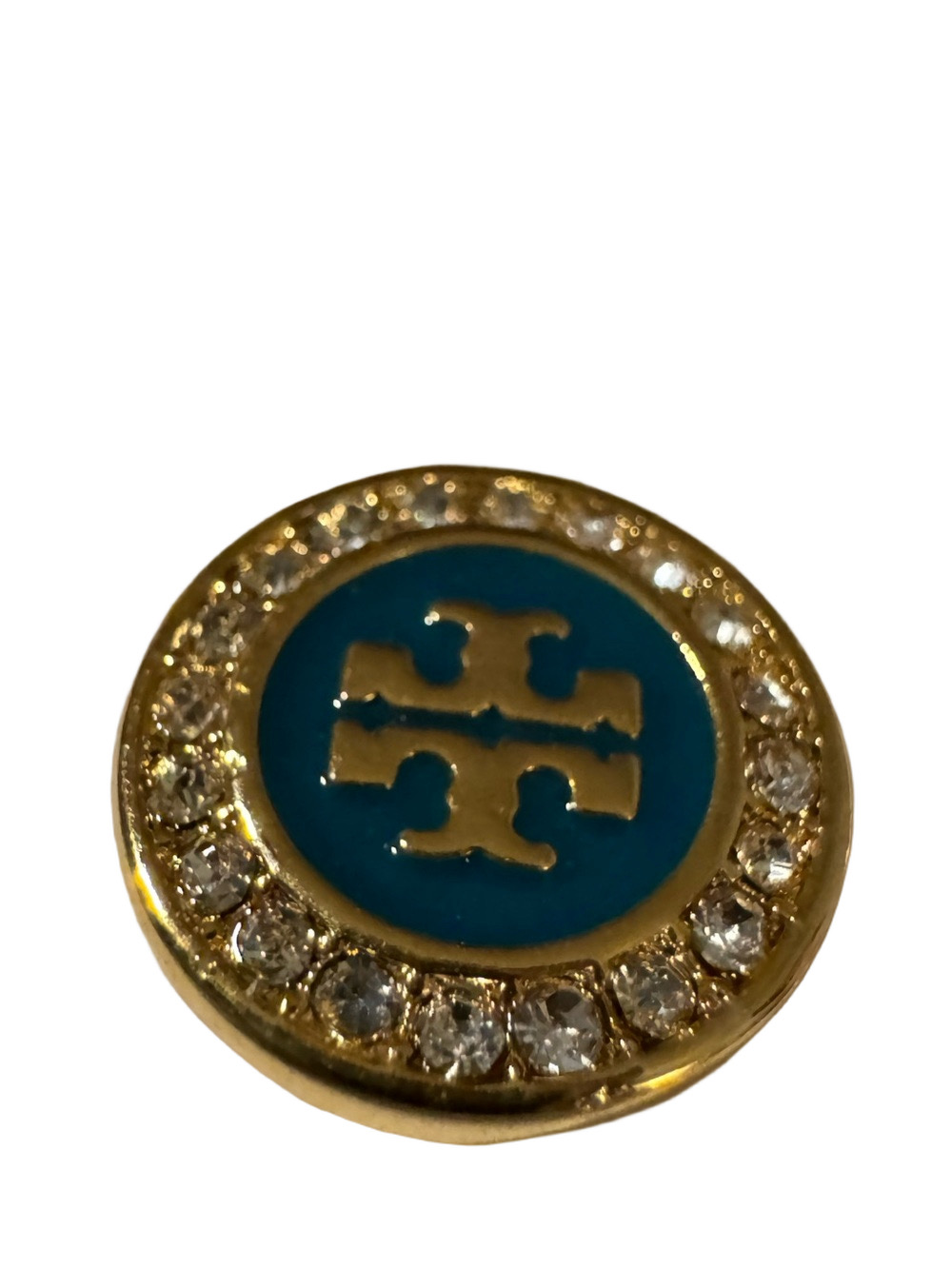 Tory Burch New Kira Enamel Pave Circle Stud Earrings